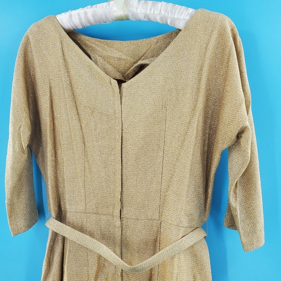 Vintage Marcelle gold dress with sparkles - Picture 10 of 16